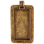 Bezel Handmade Pendant Rectangle 21.6x42x6.5mm - Cosplay Supplies Inc