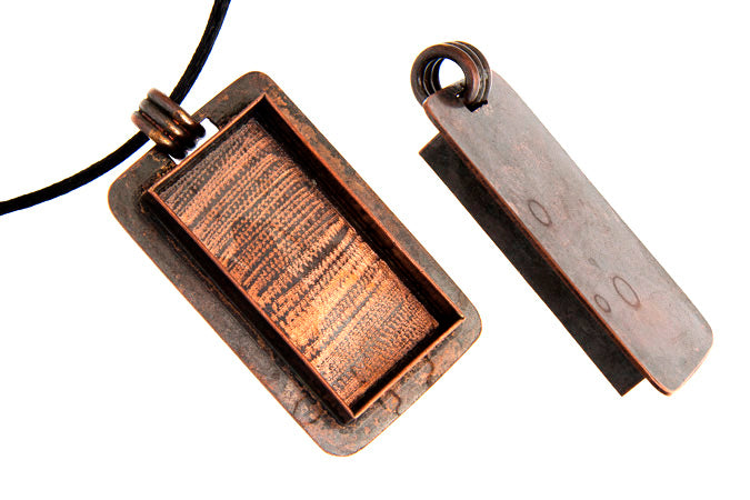 Bezel Handmade Pendant Rectangle 21.6x42x6.5mm
