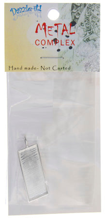 Bezel Handmade Pendant Rectangle 31.5x19x2mm Plated