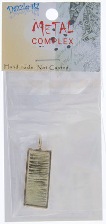Bezel Handmade Pendant Rectangle 31.5x19x2mm Plated