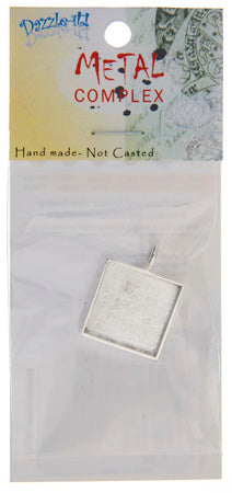Bezel Handmade Pendant Square 18x2mm  Plated