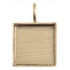 Bezel Handmade Pendant Square 18x2mm  Plated