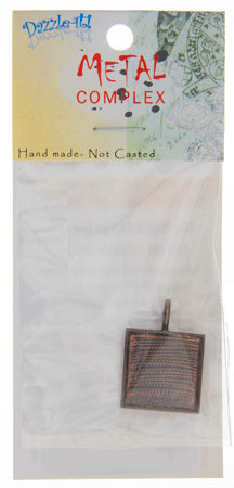 Bezel Handmade Pendant Square 18x2mm  Plated