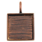 Bezel Handmade Pendant Square 18x2mm  Plated - Cosplay Supplies Inc