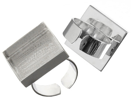 Bezel Handmade Ring Square 21x3mm