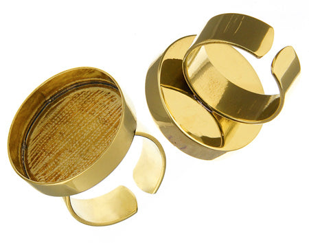 Bezel Handmade Ring Round 23x3mm