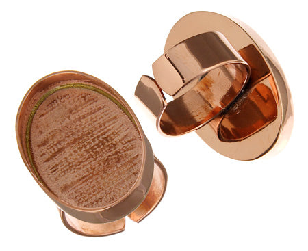 Bezel Handmade Ring Oval 30x20x3mm