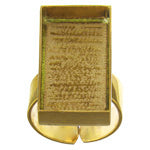 Bezel Handmade Ring Rectangle 29x15mm - Cosplay Supplies Inc