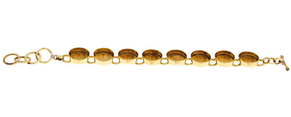 Bezel Handmade Bracelet 5/8in X 4mm Round Links