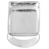 Bezel Stamped Ring Rectangle 17x23.7x4mm Silver