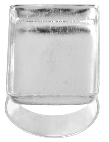 Bezel Stamped Ring Rectangle 17x23.7x4mm Silver - Cosplay Supplies Inc
