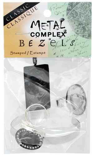 Bezel Stamped Ring Round 22x2.5mm Silver
