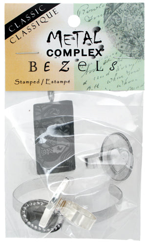 Bezel Stamped Ring Oval 28x21x3mm Silver