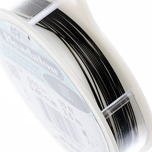 Beadalon Wire .018/49Strand 10ft Stainless Steel Black