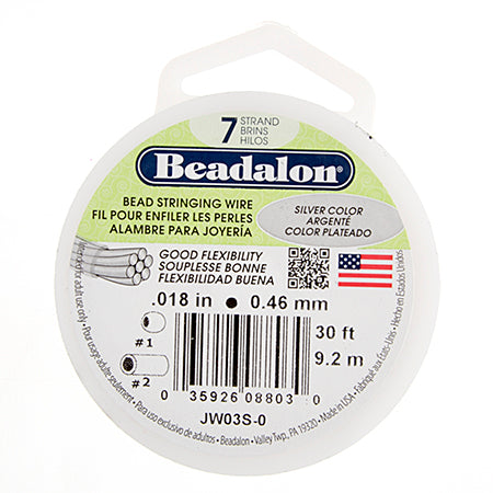Beadalon .018/7 Wire 30ft Silver Color