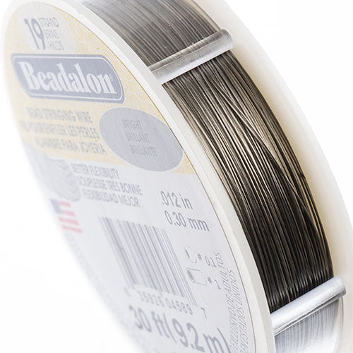 Beadalon 19-strand Stringing Wire 30ft Bright