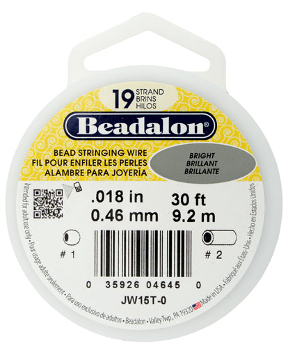 Beadalon 19-strand Stringing Wire 30ft Bright
