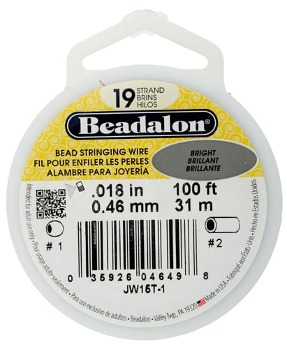 Beadalon 19-strand Stringing Wire 100ft Bright