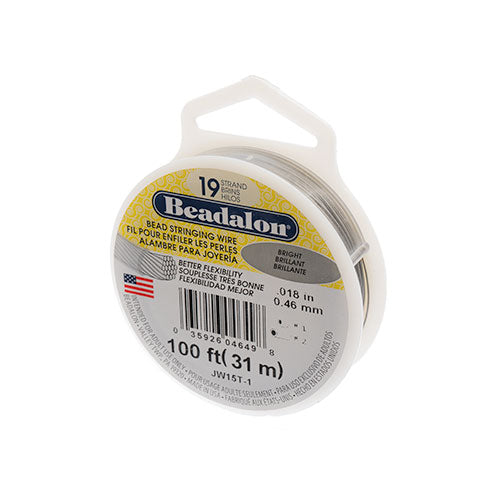 Beadalon 19-strand Stringing Wire 100ft Bright - Cosplay Supplies Inc