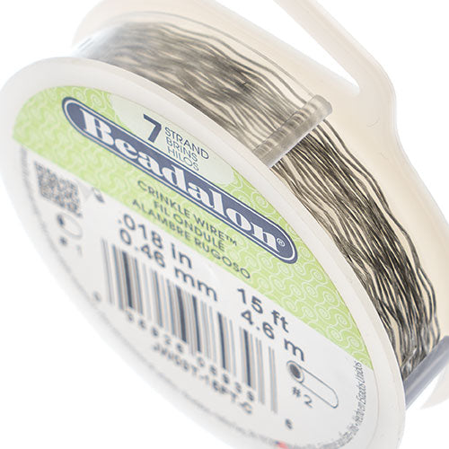 Beadalon .018/7 Crinkle Wire 15ft Bright