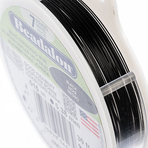 Beadalon .015/7 Stringing Wire 30ft Black