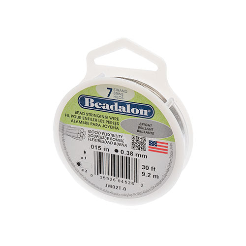 Beadalon .015/7 Stringing Wire 30ft Bright - Cosplay Supplies Inc