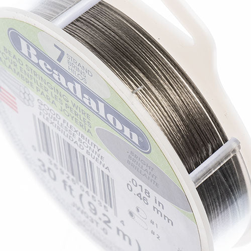 Beadalon .018/7 Stringing Wire 30ft Bright