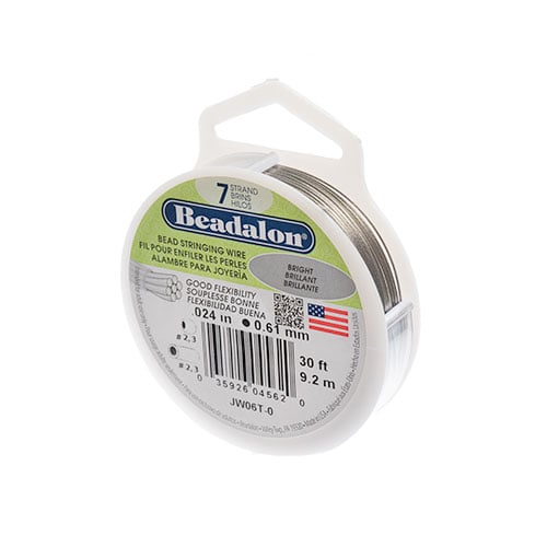 Beadalon .024/7 Stringing Wire 30ft Bright - Cosplay Supplies Inc