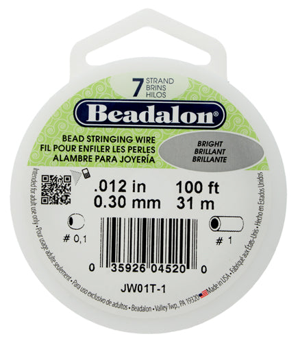 Beadalon .012/7 Stringing Wire 100ft Bright
