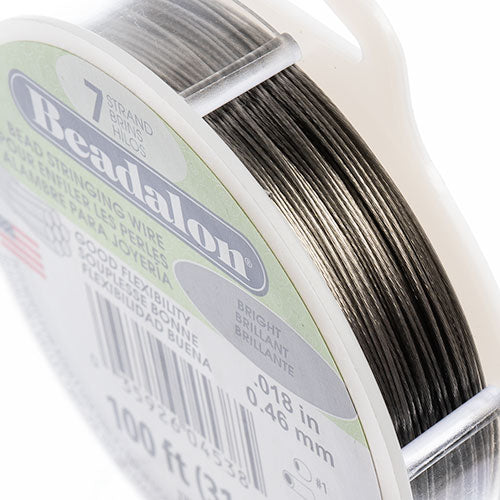 Beadalon .018/7 Stringing Wire 100ft Bright