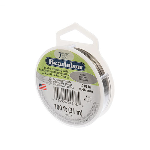 Beadalon .018/7 Stringing Wire 100ft Bright - Cosplay Supplies Inc