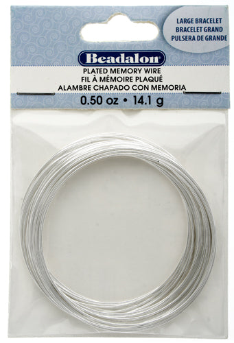 Beadalon Memory Wire Bracelet (.5oz) 2.25-2.63in Large Plated 