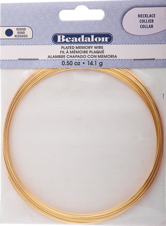 Beadalon Memory Wire Necklace (.5oz) 3.63-4.0in Large Plated