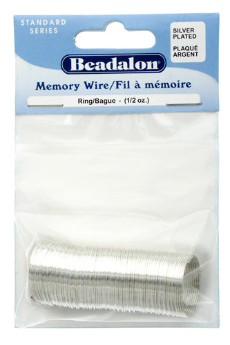 Beadalon Memory Wire Ring (.5oz) 0.75-0.84in Plated 