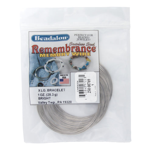 Beadalon Memory Wire Bracelet Bright 1oz 2.63-3.13in Dia.