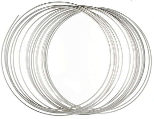 Beadalon German Style Wire 22ga Silver Half Round 5m(16.4ft)