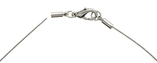 Stainless Steel Wire With Lobster Clasp One Open End 0.7mm 18in