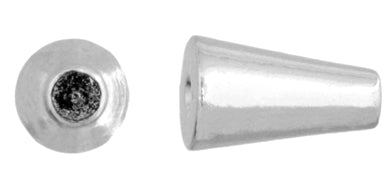 Beadalon Memory Wire Cone End Caps 6.5mm Plated Silver - Cosplay Supplies Inc