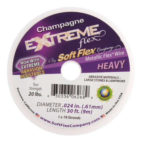 Extreme Flex Wire .024 Diameter 19 Strand Champagne