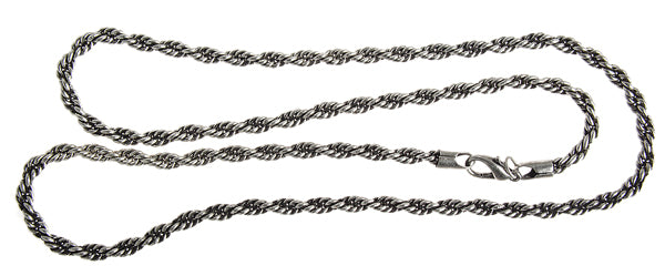 Chain 24in Rope Shape Lead Free Nickel Free 4.7mm Thickness Silver Ox