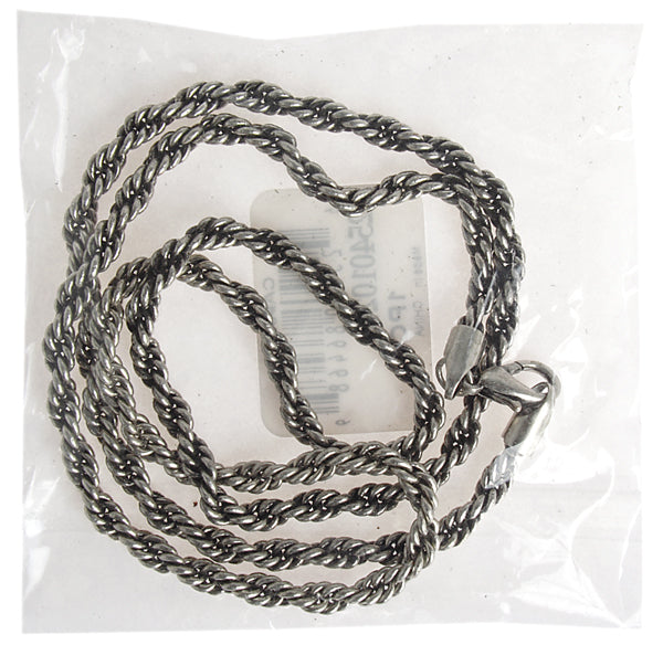 Chain 24in Rope Shape Lead Free Nickel Free 4.7mm Thickness Silver Ox