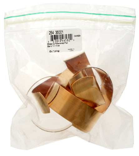 Brass Cuff Bracelets Flat Band 