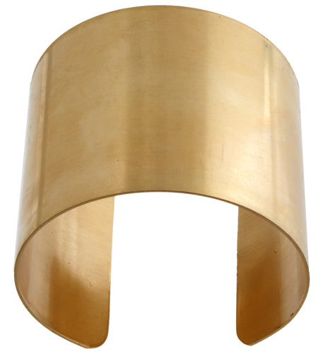 Brass Cuff Bracelets Flat Band 2in Wide