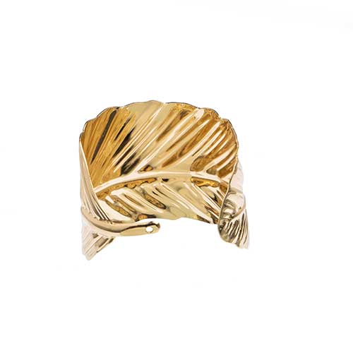 Cuff Bracelet 5cm Wide Leaf