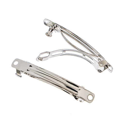Must Have Findings - 2 3/8in Hair Barrettes Silver 2pcs x 12 Packs
