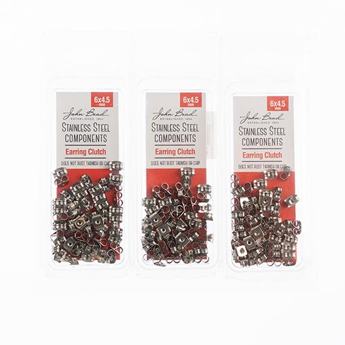 Stainless Steel Earring Clutch 50pcs