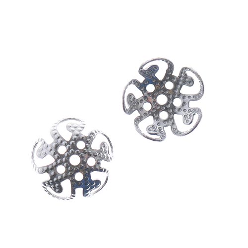 Stainless Steel Bead Cap 24pcs