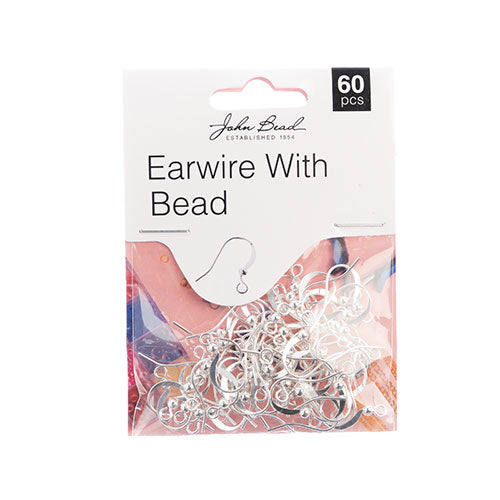 Must Have Findings - Earwire w/ Bead 60pcs