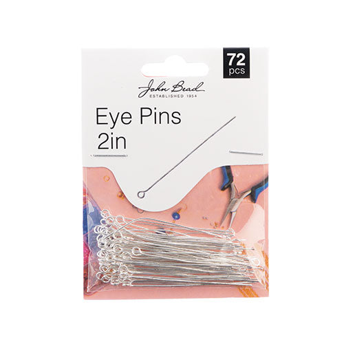 Must Have Findings - Eye Pins 2in 22ga(0.025) Silver 72pcs