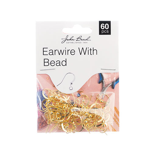 Must Have Findings - Earwire w/ Bead 60pcs